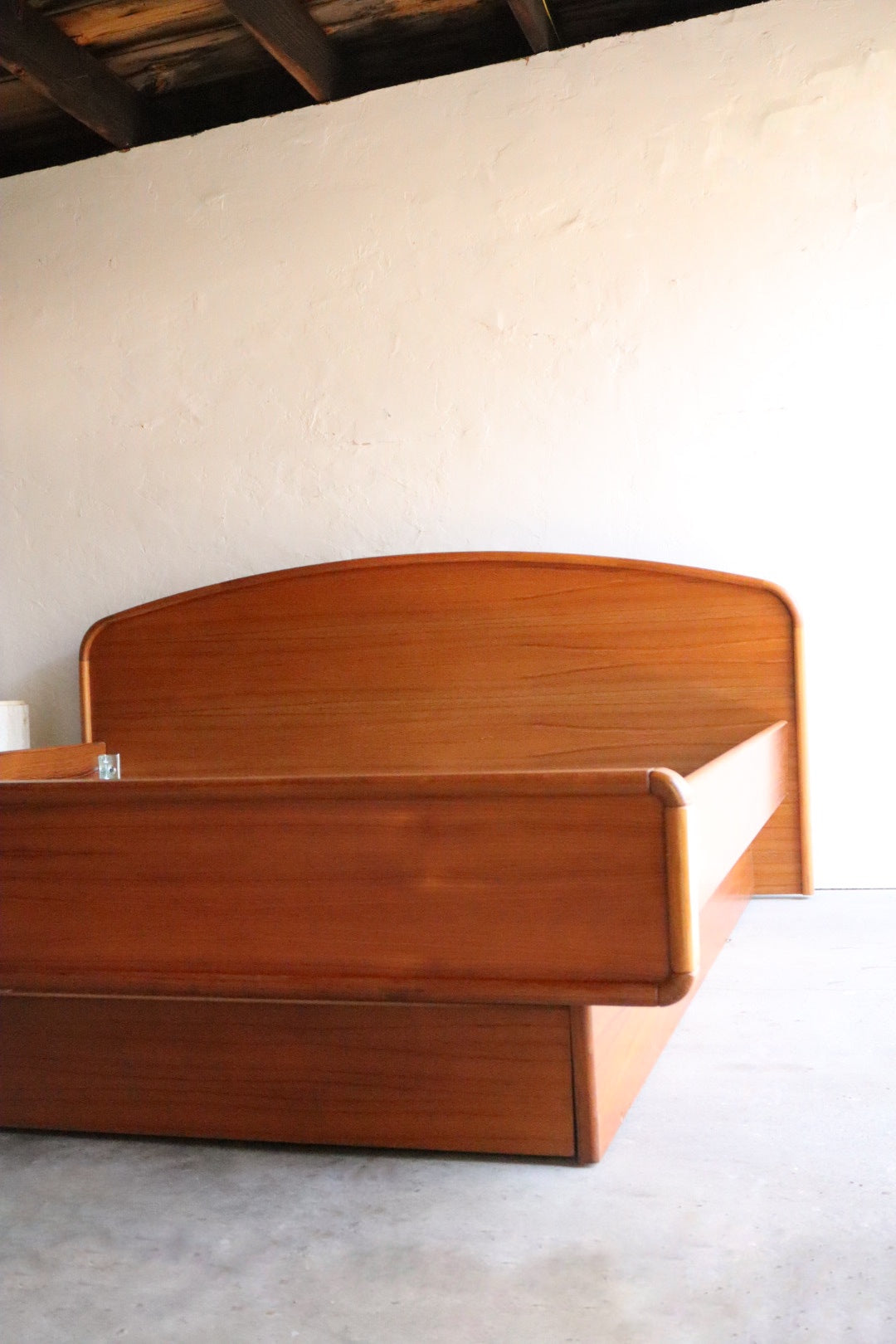 Danish Modern Teak Cal King Platform Bed Frame