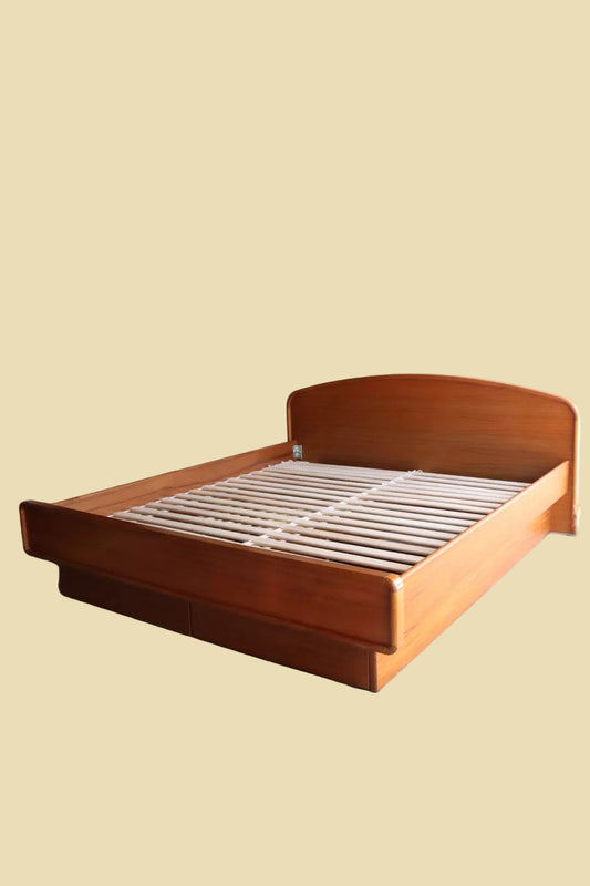 Danish Modern Teak Cal King Platform Bed Frame