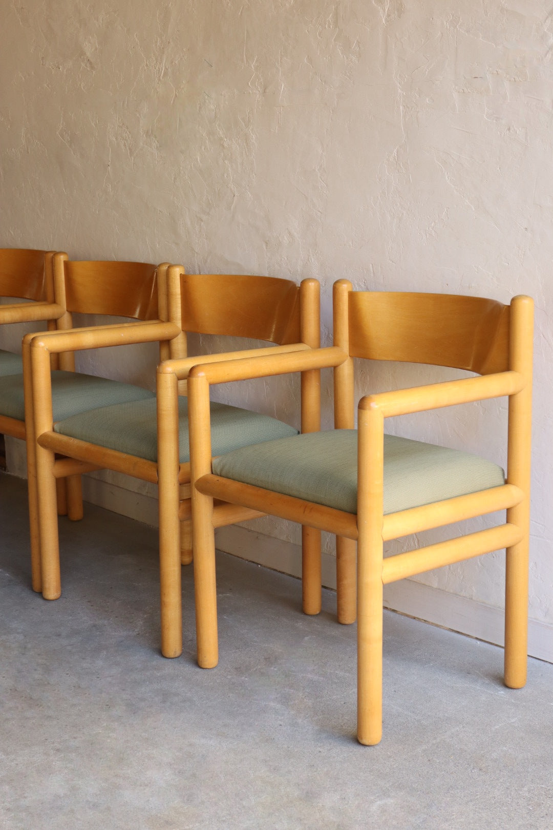 Postmodern Acorn Dining Chairs by Vignelli