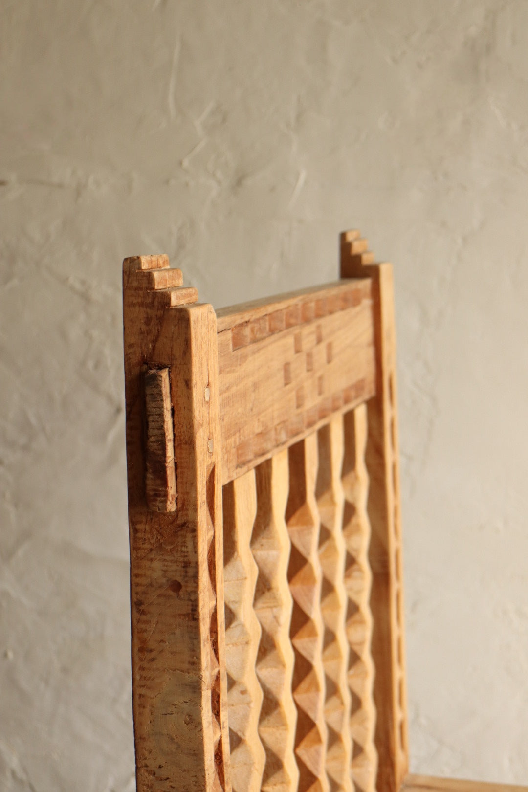 Solid Pine Handcarved Armchair