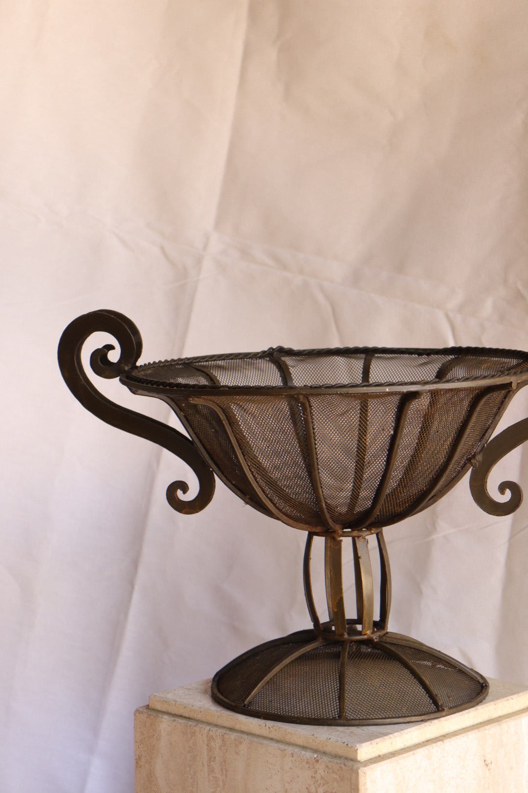 Metal Pedestal Bowl