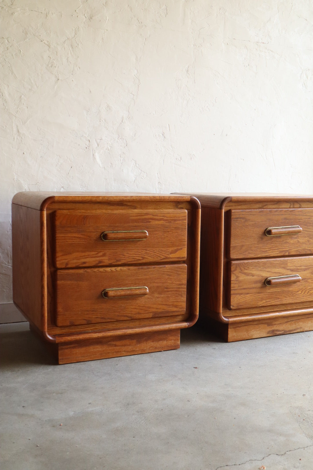 1980s Oak Nightstands