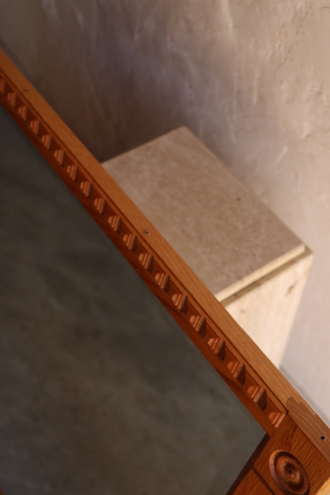 Vintage Carved Wood Mirror