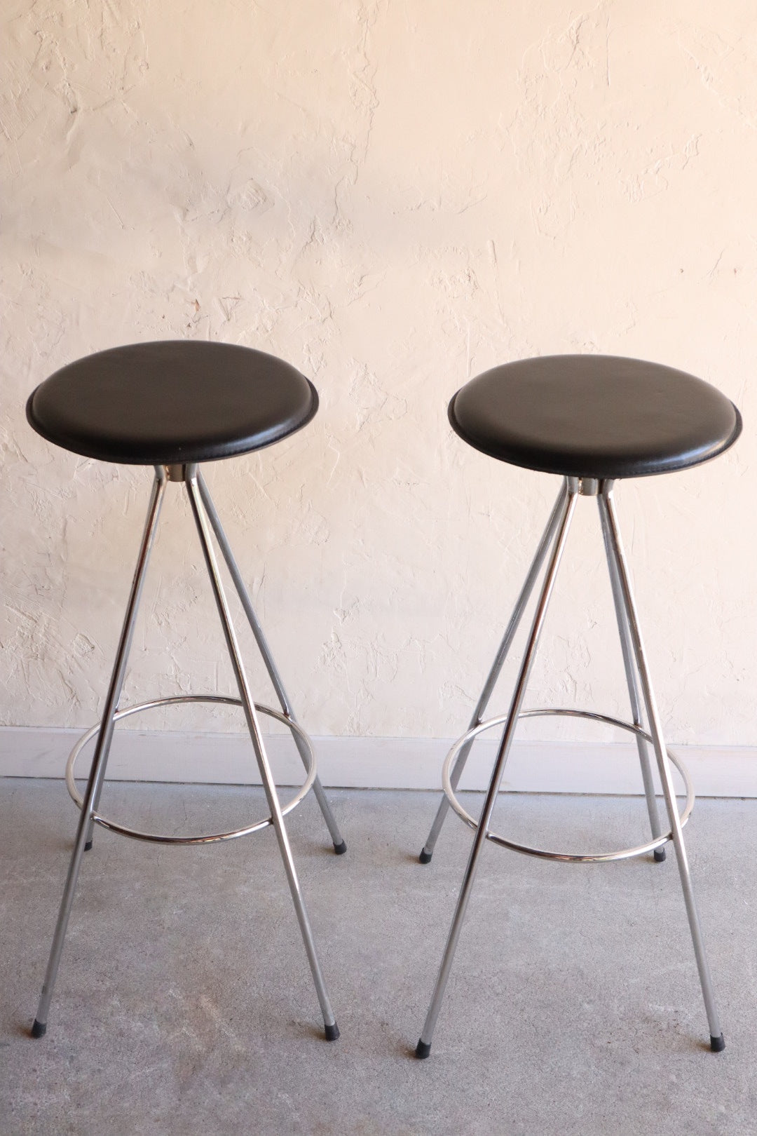 Chrome & Leather Barstools