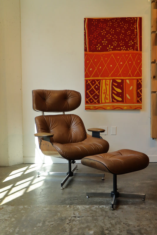 1970s Plycraft Lounge Chair and Ottoman