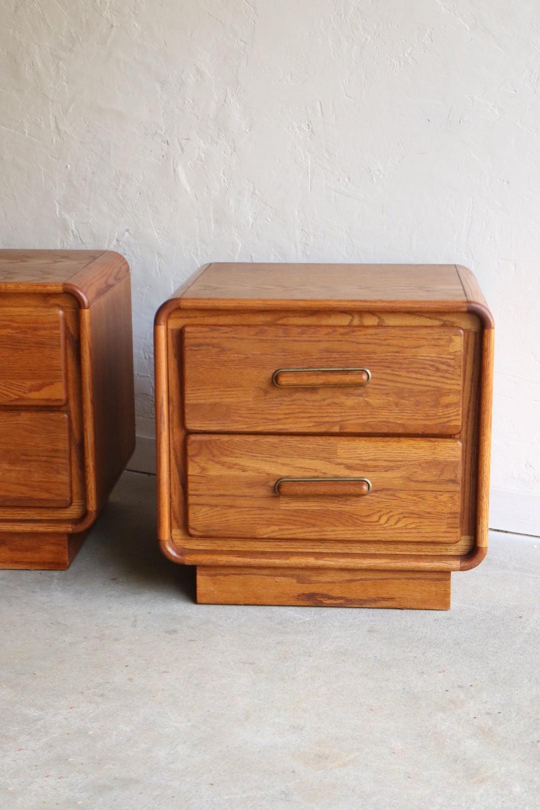 1980s Oak Nightstands