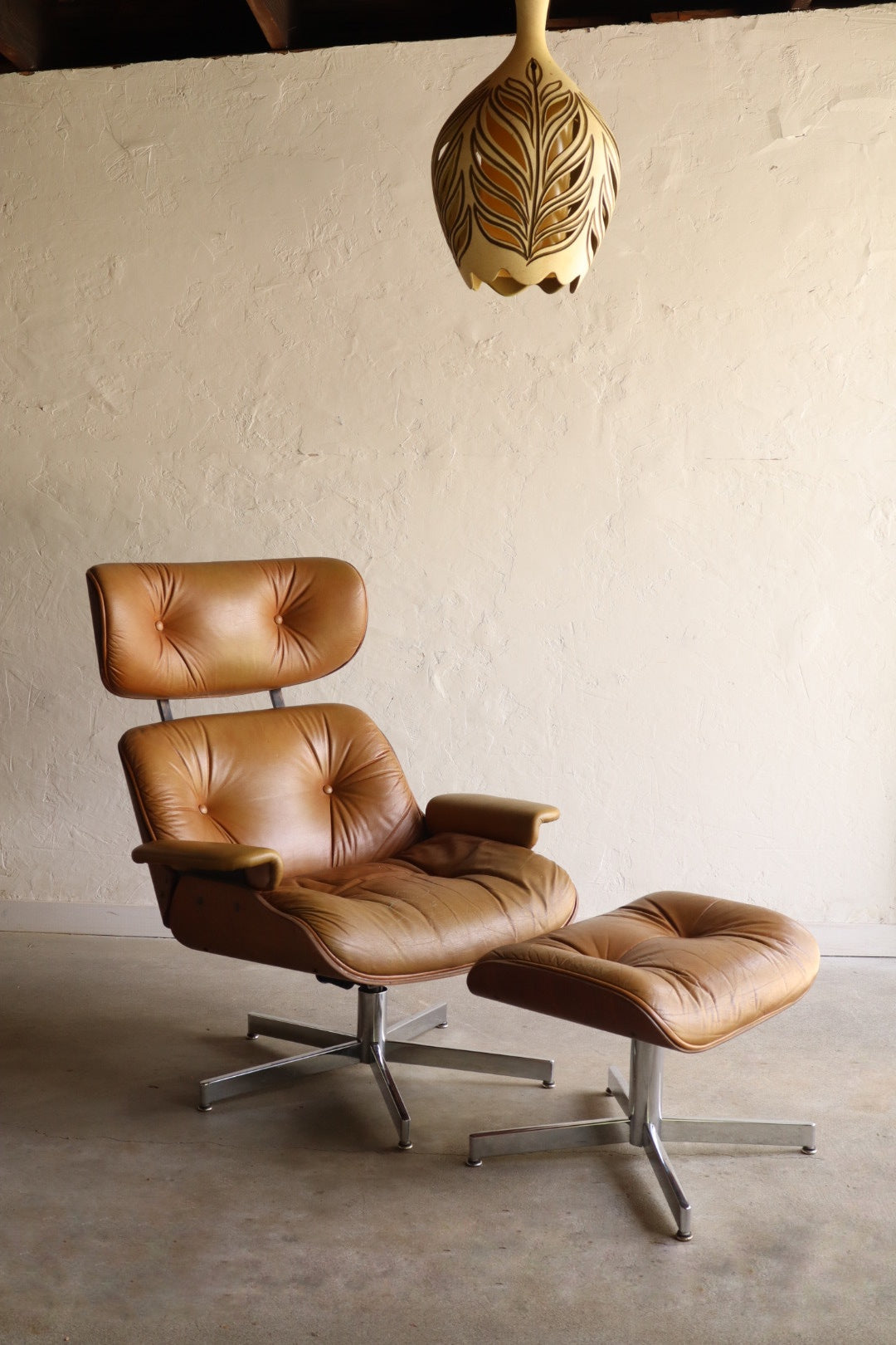 Eames Style Lounge Chair and Ottoman