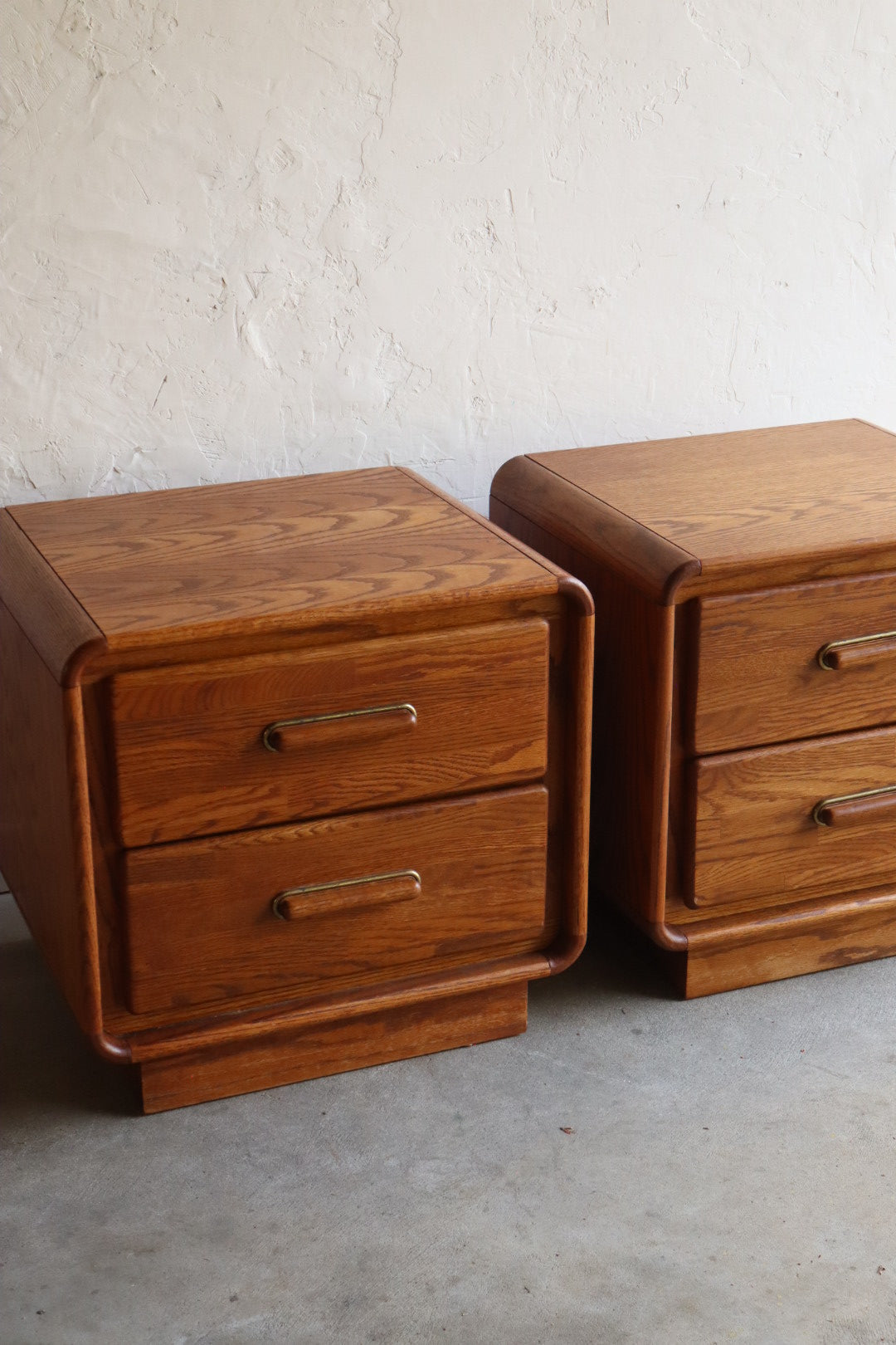 1980s Oak Nightstands