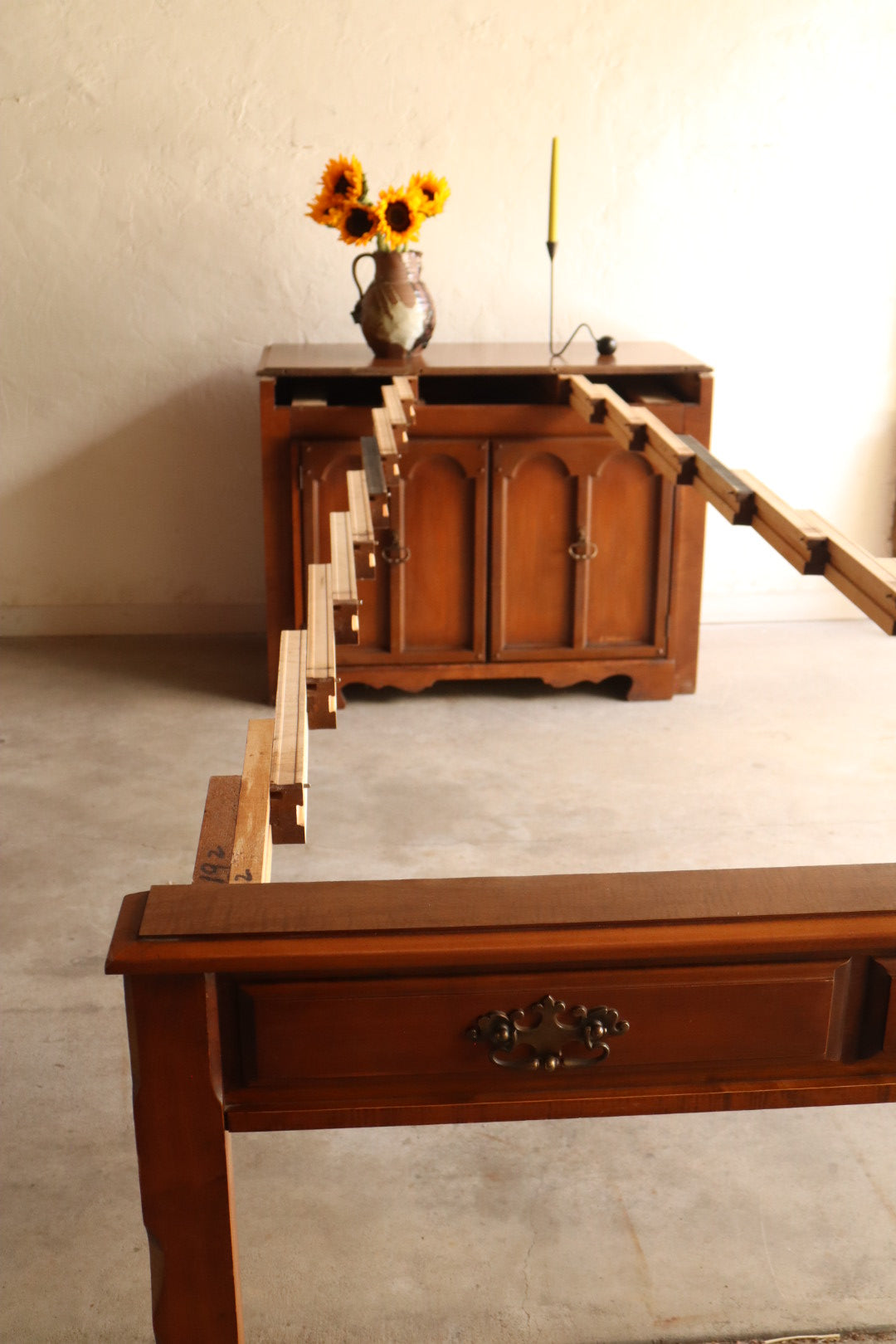 1970s Cabinet with Expanding Table