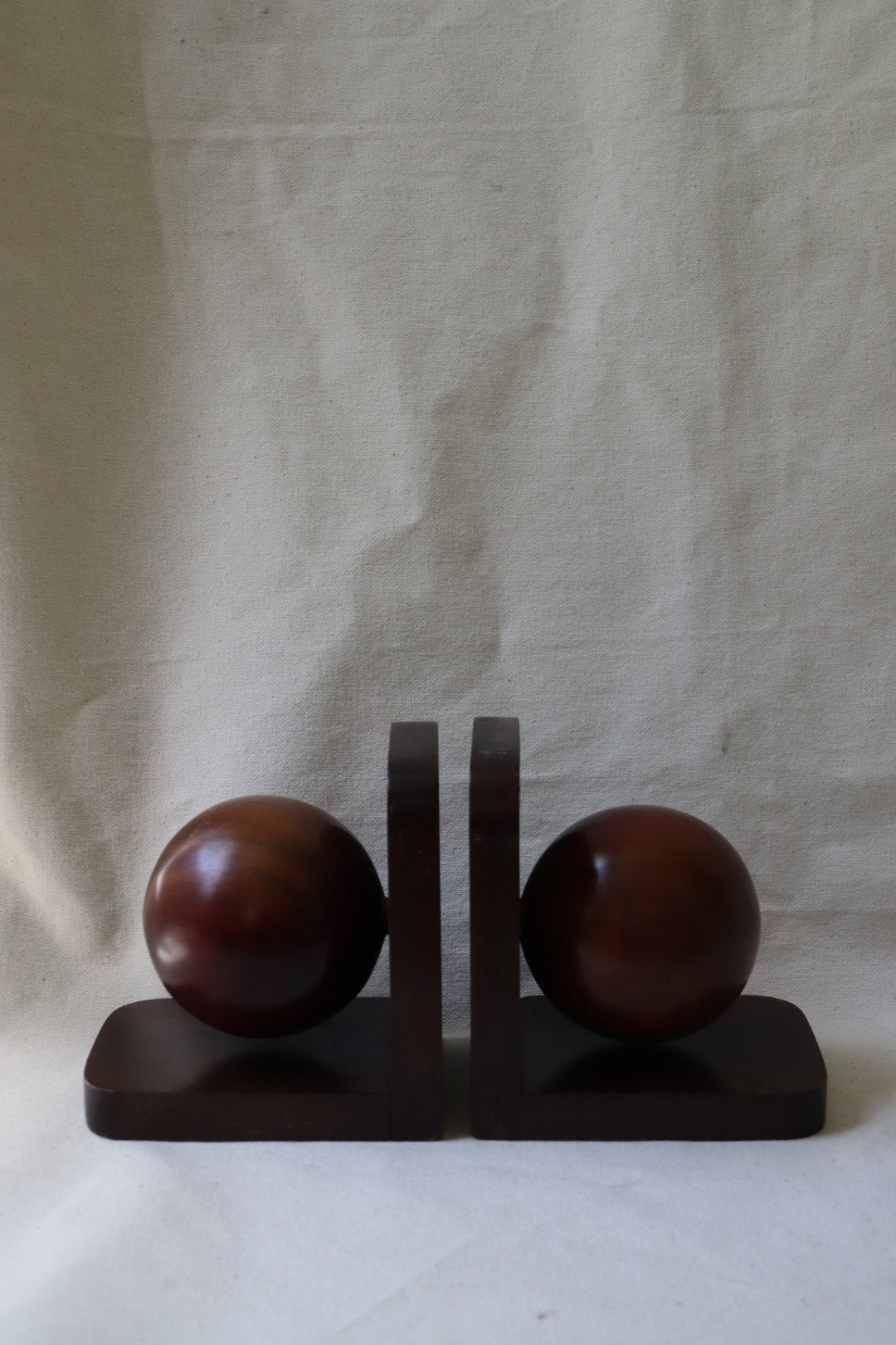 Handcarved Wood Bookends