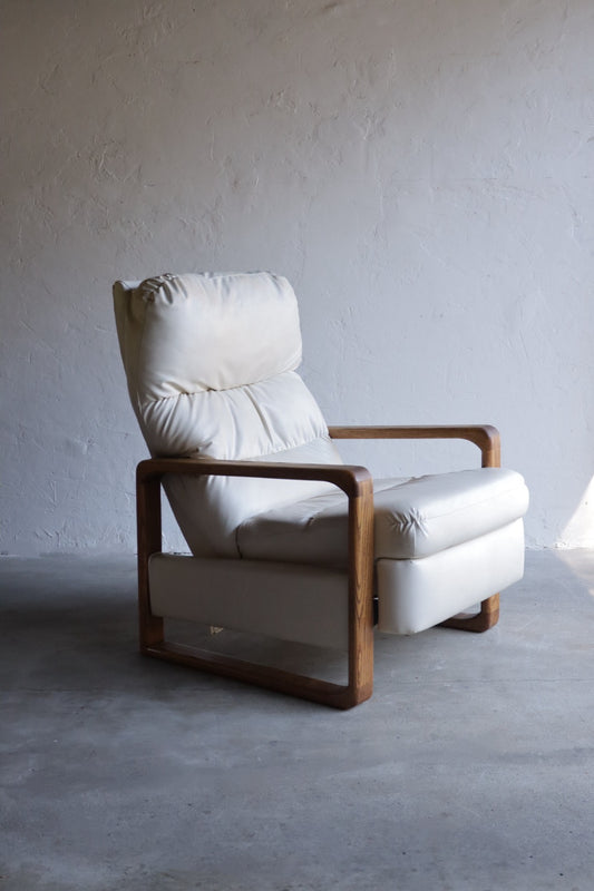 Leather & Oak Recliner