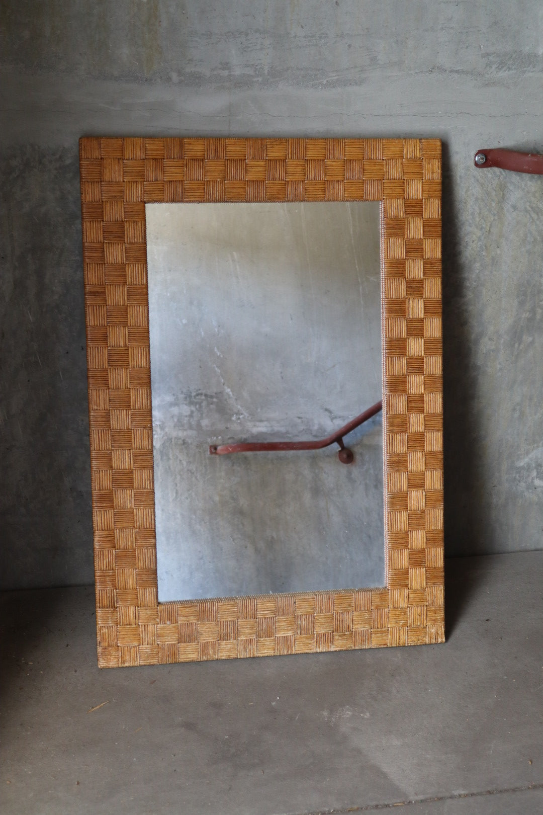 Woven Checkered Mirror