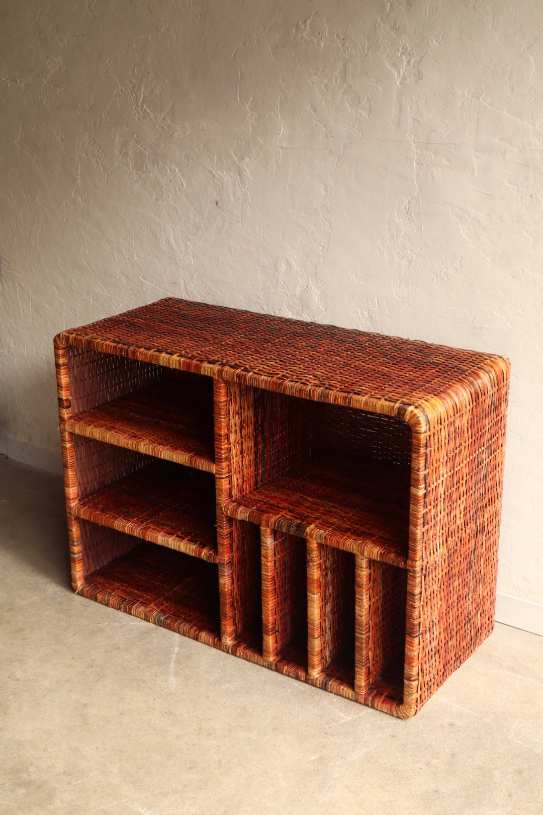 Rattan Media Console