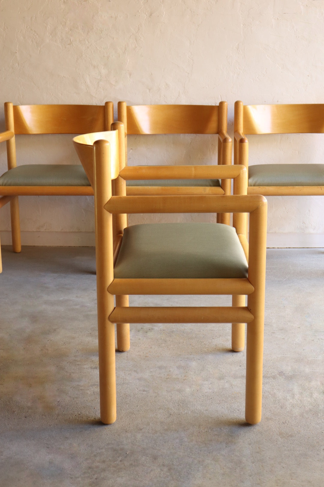 Postmodern Acorn Dining Chairs by Vignelli