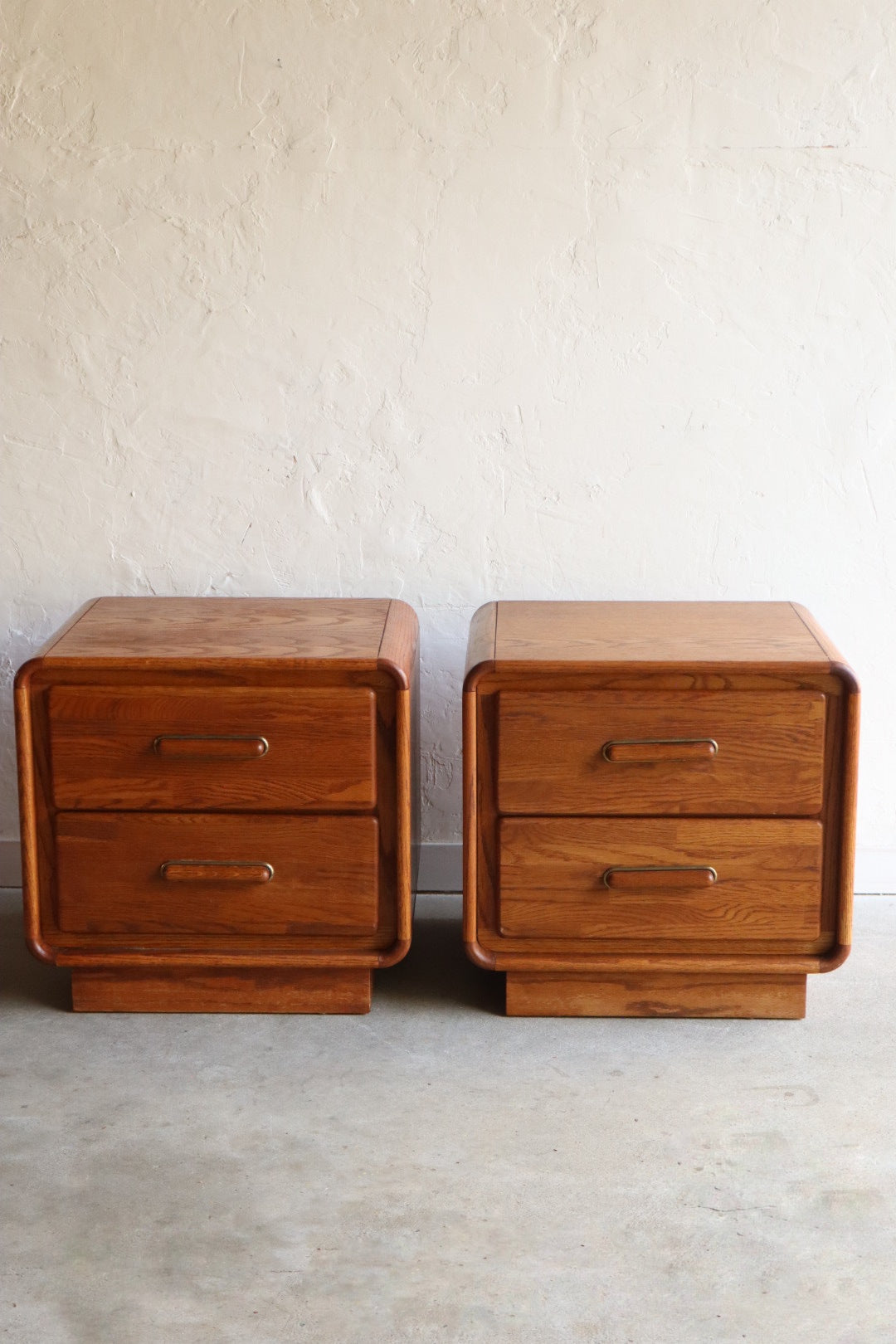 1980s Oak Nightstands