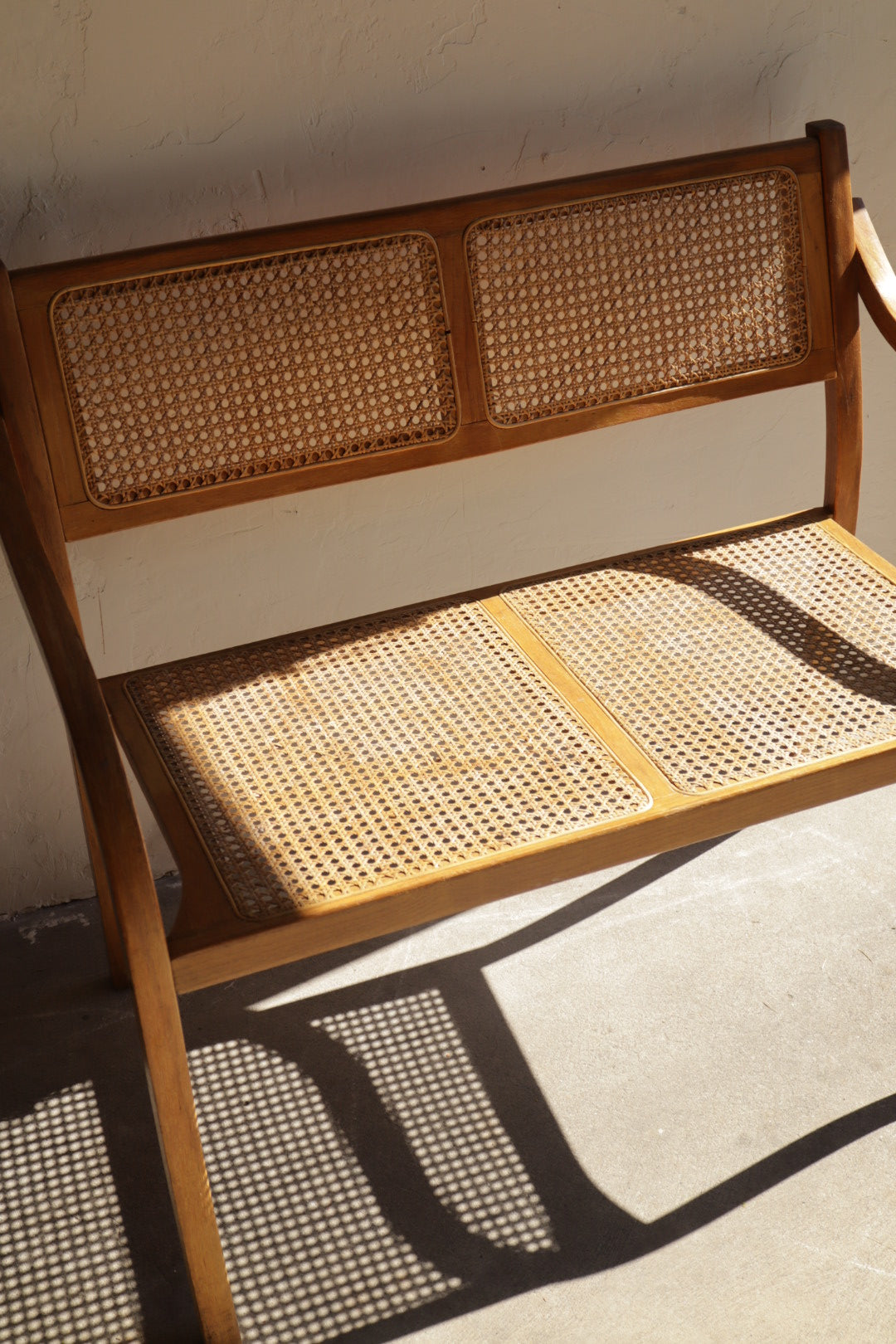 Bentwood and Cane Bench