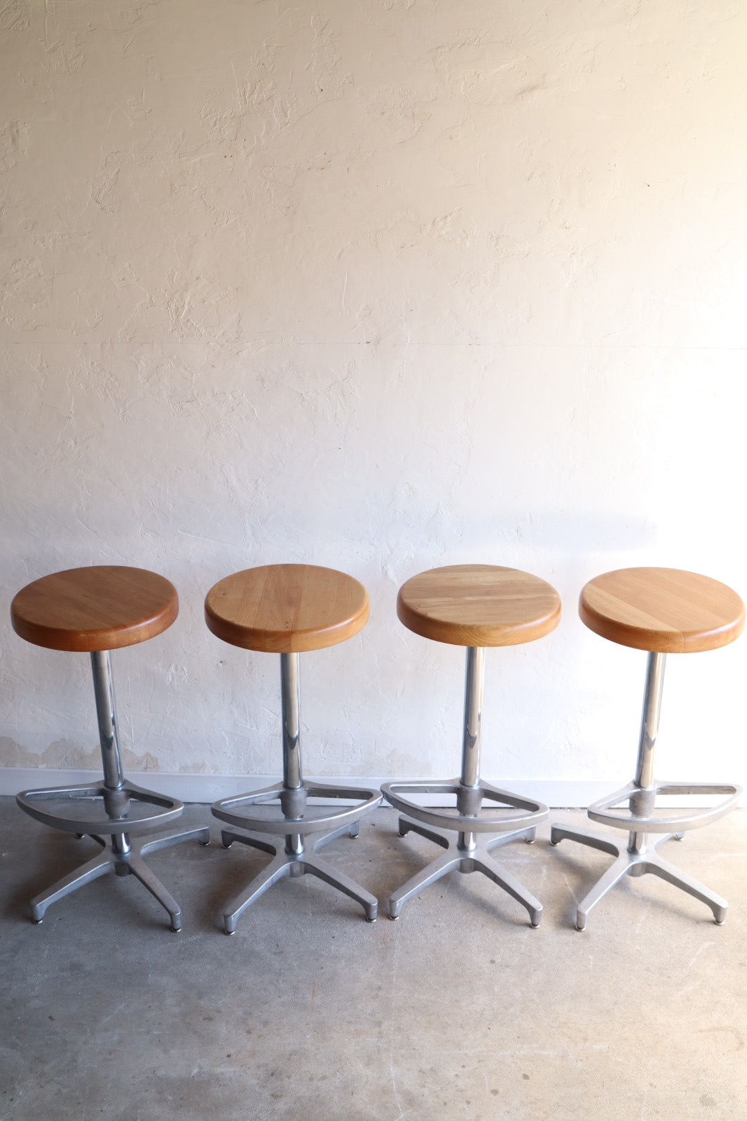 Oak & Chrome Barstools