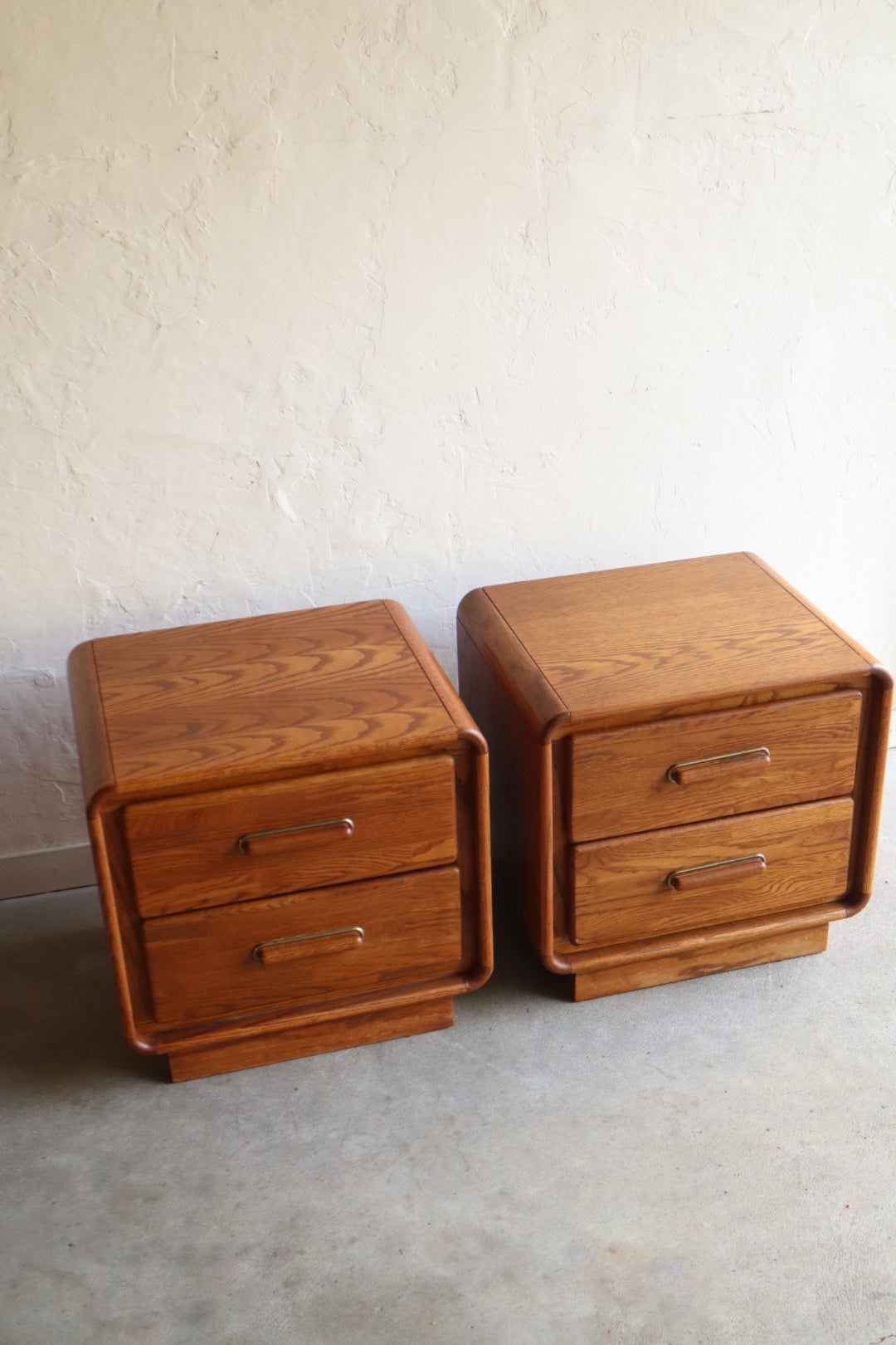 1980s Oak Nightstands