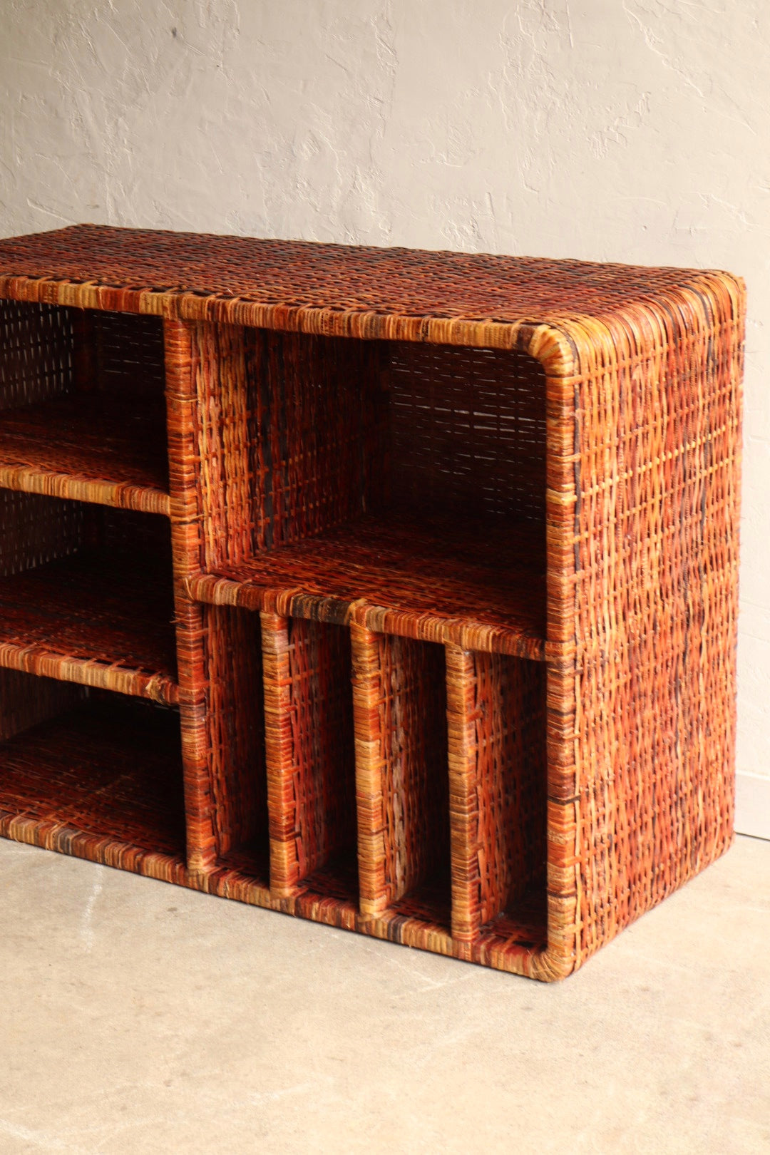 Rattan Media Console