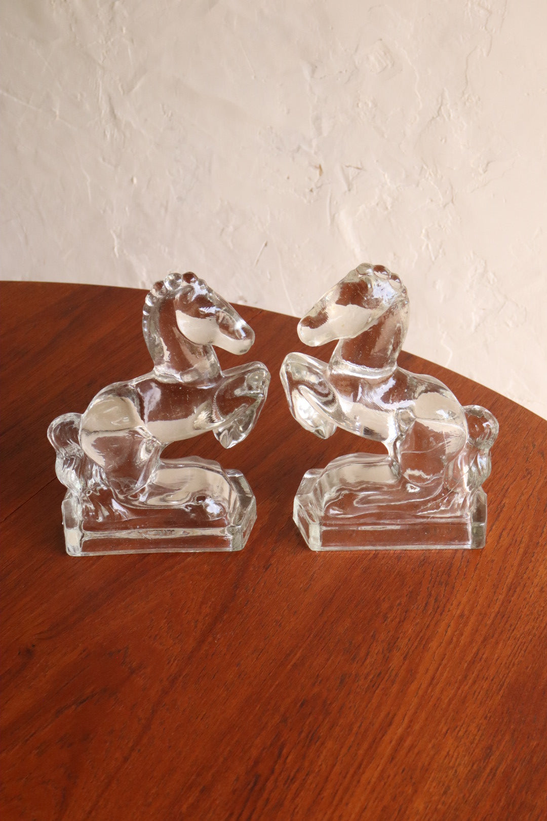 Glass Horse Bookends