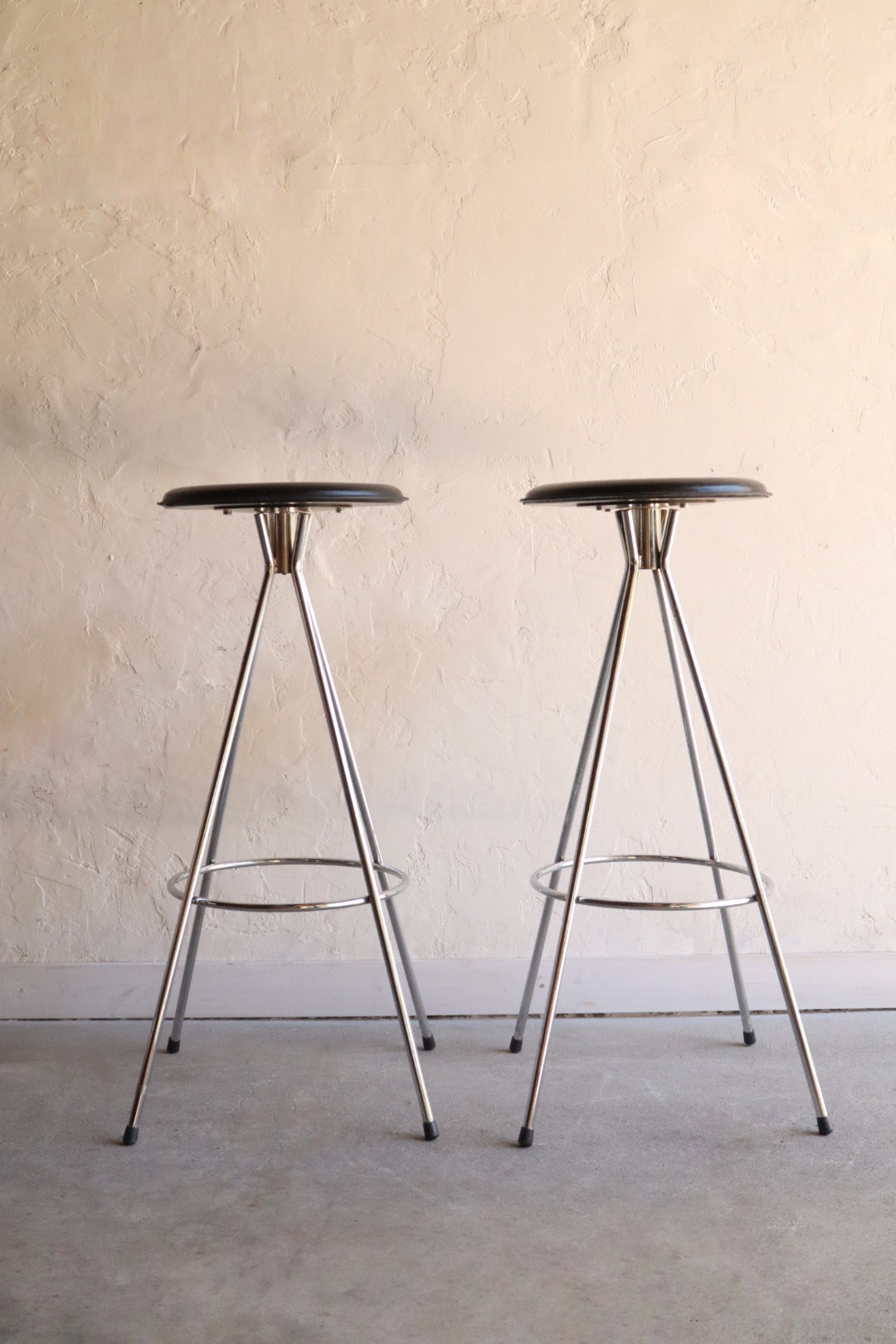 Chrome & Leather Barstools