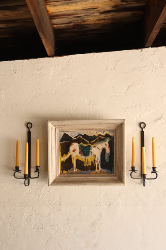 Wrought Iron 3 Arm Wall Candelabra