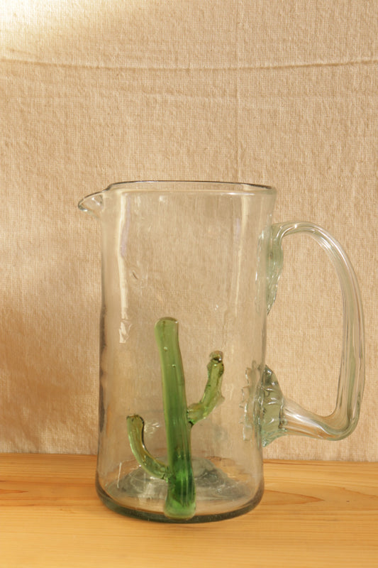 Hand Blown Glass Pitcher