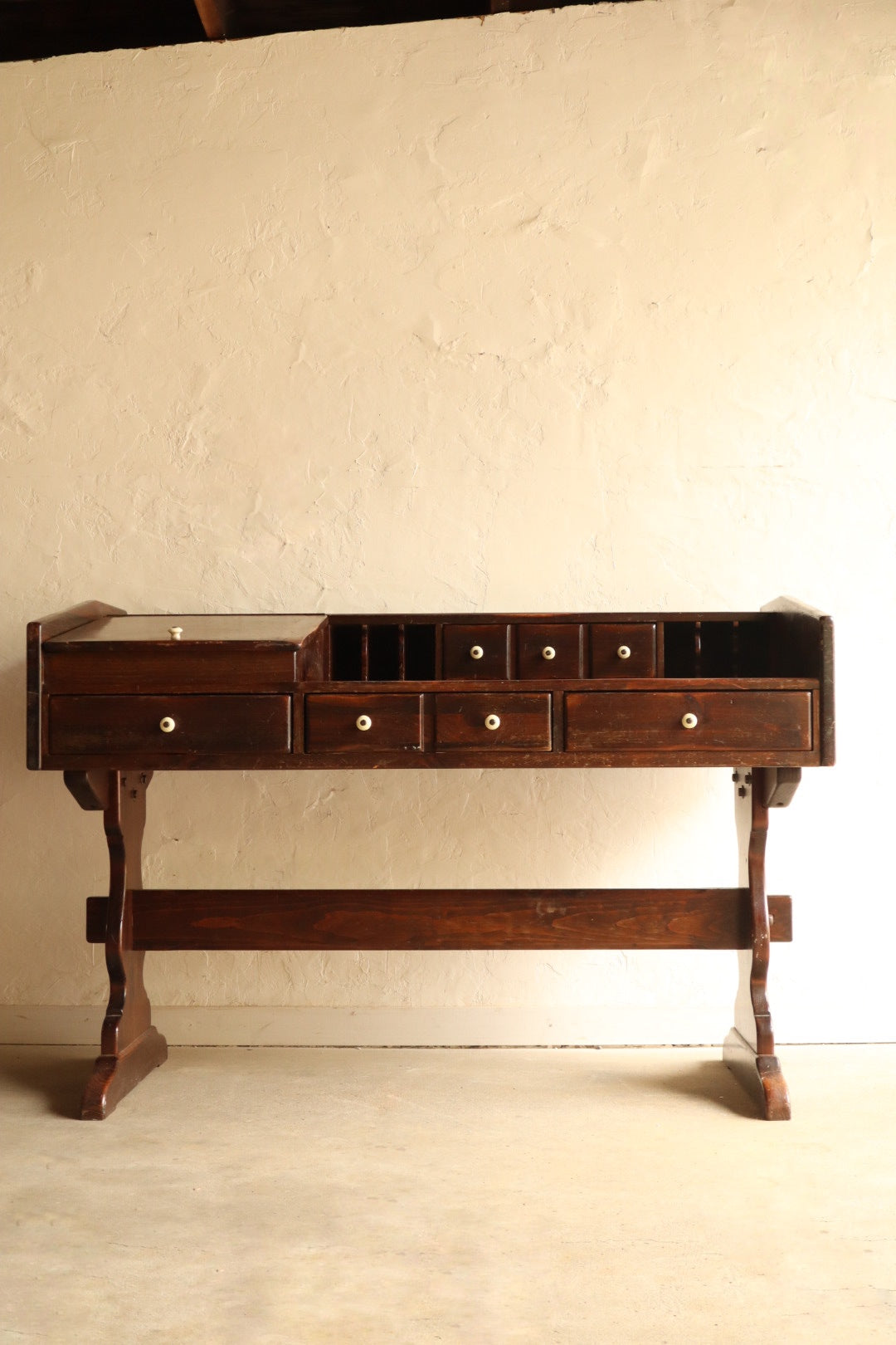 Solid Pine Trestle Desk