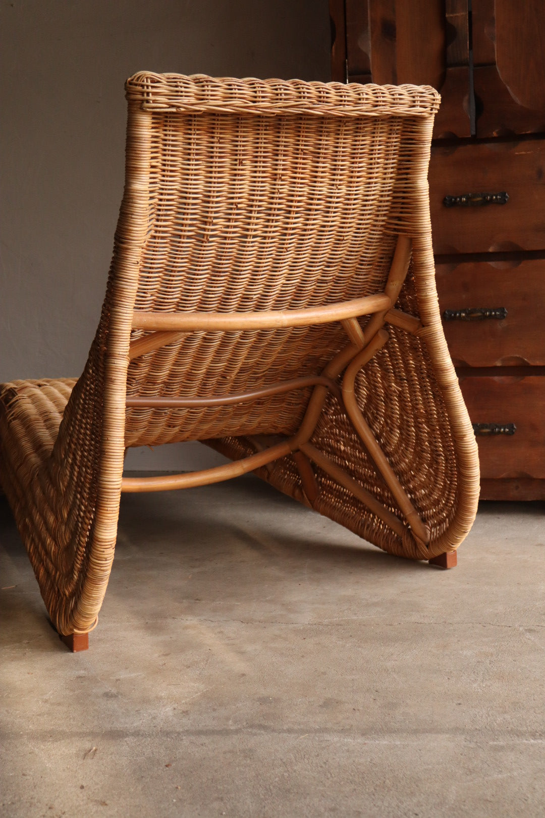 Rattan Chaise Lounge