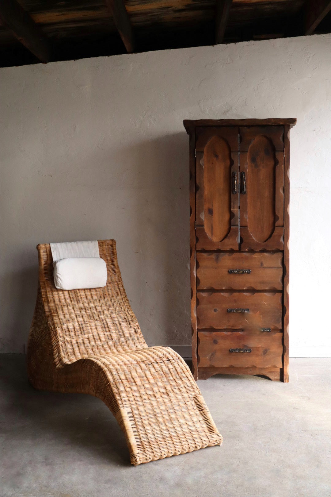 Rattan Chaise Lounge