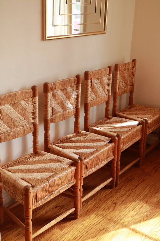 Rustic Pine & Rush Chair (1 available)